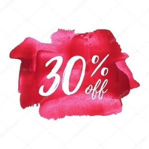 30% off all items!!!